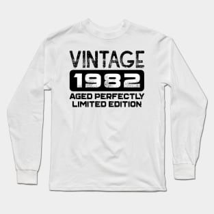 Birthday Gift Vintage 1982 Aged Perfectly Long Sleeve T-Shirt